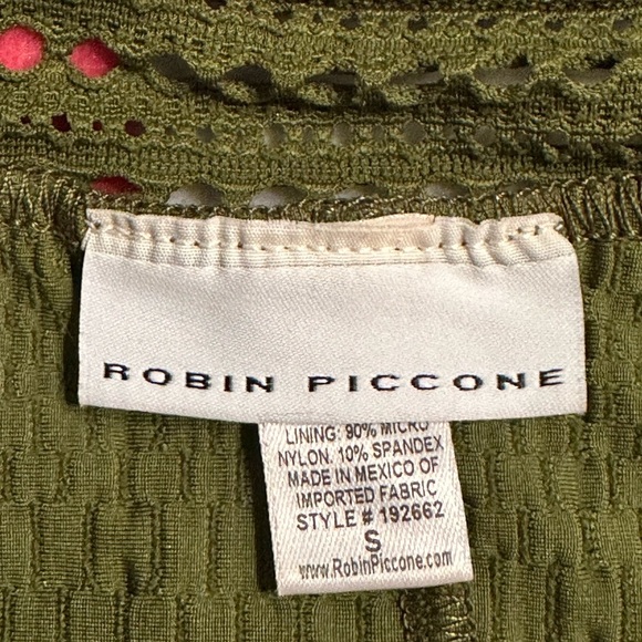 NWT Robin Piccone Perla Crochet Bikini Bottoms color moss - Picture 6 of 9